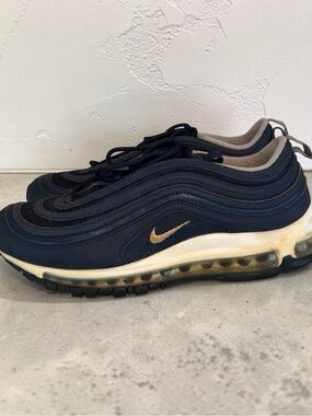 Nike Air Max 97 Midnight Navy Metallic Gold 2017 (921826-400) - Men's Size 9.5